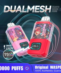 WASPE 20000 20K Puffs Dual Mesh Box 0% 2% 3% 5% Nicotine LCD Display Disposable Vape product image