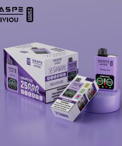 WASPE 25000 25K Puffs Edition LCD Display Disposable Vape in 10. Grape Ice flavor