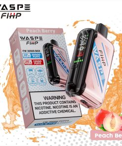 Waspe 30000 30K Puffs Edition Dual Mesh LCD Display Disposable Vape in Peach Berry flavor