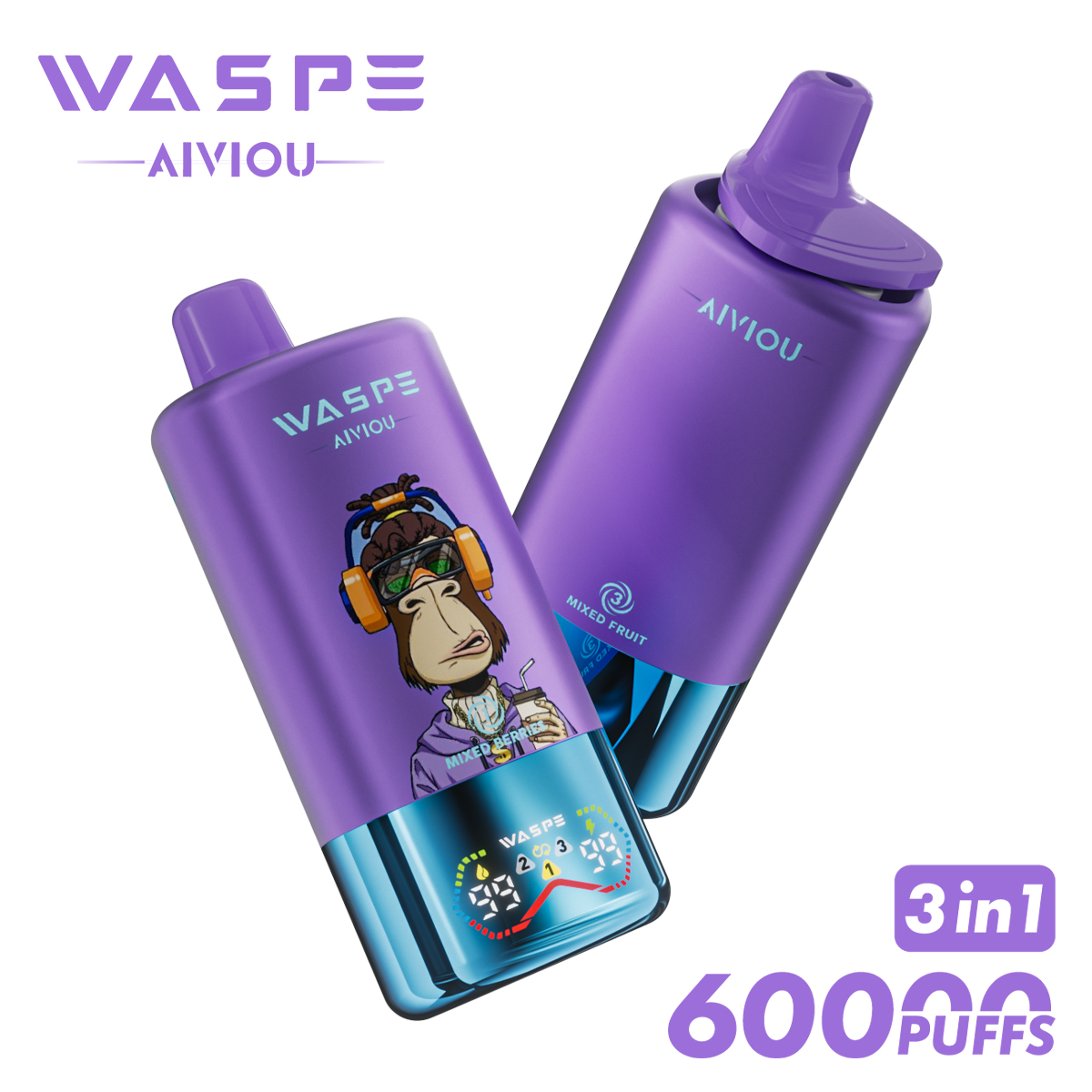 WASPE 60000 60k Puffs 3 random flavor option image