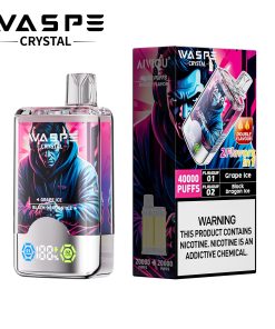 WASPE Crystal 40000 40K Puffs Double Taste LCD Display Disposable Vape random flavor option image