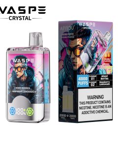 WASPE Crystal 40000 40K Puffs Double Taste LCD Display Disposable Vape random flavor option image