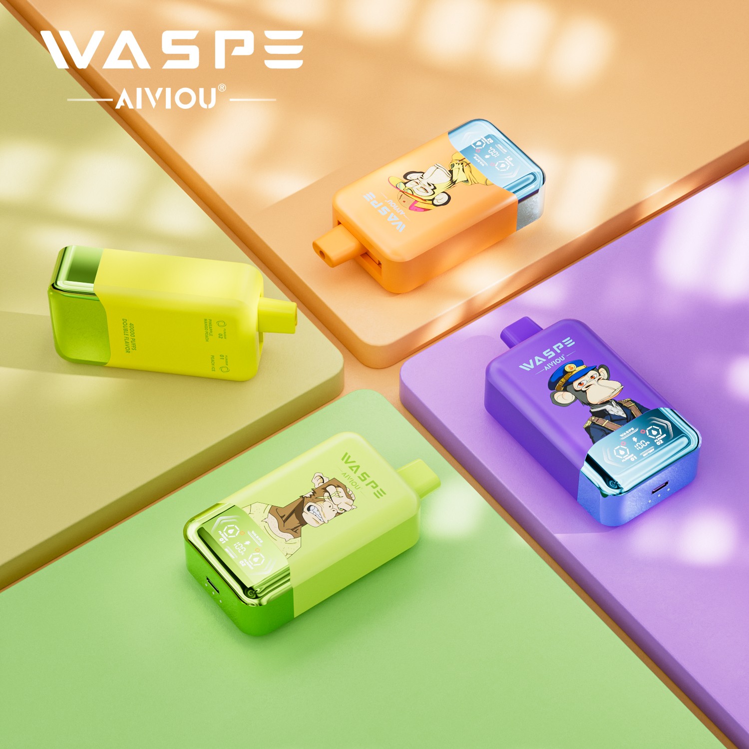 WASPE 40000 40K Puffs Double Taste LCD Display Disposable Vape product image