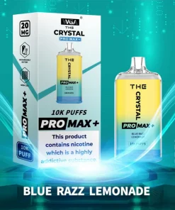 WGA Crystal Pro Max 10000 10k Puffs Sell Well Disposable Vape in wga crystal pro max 10000 blue razz lemonade flavor