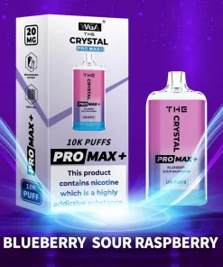 WGA Crystal Pro Max 10000 10k Puffs Sell Well Disposable Vape in wga crystal pro max 10000 blueberry sour raspberry flavor