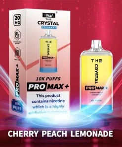 WGA Crystal Pro Max 10000 10k Puffs Sell Well Disposable Vape in wga crystal pro max 10000 cherry peach lemonade flavor