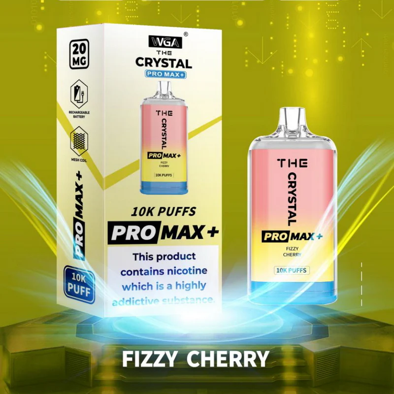 WGA Crystal Pro Max 10000 10k Puffs Sell Well Disposable Vape in wga crystal pro max 10000 fizzy cherry flavor