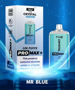 WGA Crystal Pro Max 10000 10k Puffs Sell Well Disposable Vape in wga crystal pro max 10000 mr blue flavor