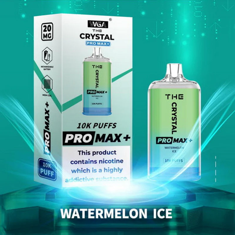 WGA Crystal Pro Max 10000 10k Puffs Sell Well Disposable Vape in wga crystal pro max 10000 watermelon ice flavor