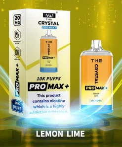 WGA Crystal Pro Max 10000 10k Puffs Sell Well Disposable Vape in wga crystal pro max 10000 wga crystal pro max plus 10000 kit lemon lime flavor