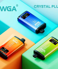 Imagen del producto: Vape desechable WGA Crystal Plus 20000, 20 000 caladas, 5%, nicotina, doble sabor y pantalla LCD