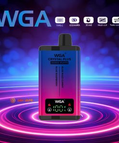 WGA Crystal Plus 20000 20K Puffs 5% Nicotine Double Taste LCD Display Disposable Vape in wga 20000 blue razz gummy blue raspberry flavor