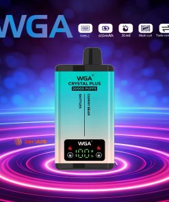 WGA Crystal Plus 20000 20K Puffs 5% Nicotine Double Taste LCD Display Disposable Vape in wga 20000 gummy bear skittles flavor