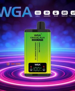 WGA Crystal Plus 20000 20K Puffs 5% Nicotine Double Taste LCD Display Disposable Vape in wga 20000 lemon lime lemonade sherbet ice flavor