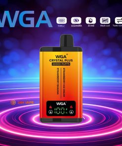 WGA Crystal Plus 20000 20K Puffs 5% Nicotine Double Taste LCD Display Disposable Vape in wga 20000 strawberry ice cream strawberry banana flavor