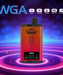 WGA Crystal Plus 20000 20K Puffs 5% Nicotine Double Taste LCD Display Disposable Vape in wga 20000 summer dream cherry cola ice flavor
