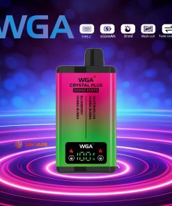 WGA Crystal Plus 20000 20K Puffs 5% Nicotine Double Taste LCD Display Disposable Vape in wga 20000 watermelon hubba bubba blueberry hubba bubba flavor