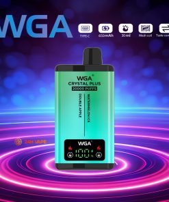 WGA Crystal Plus 20000 20K Puffs 5% Nicotine Double Taste LCD Display Disposable Vape in wga 20000 watermelon ice double apple flavor