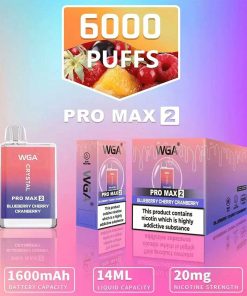 WGA Crystal 6000 Puffs 2% Nicotine Edition Disposable Vape random flavor option image