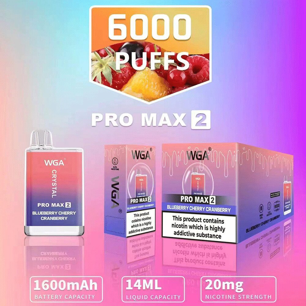 WGA Crystal 6000 Puffs 2% Nicotine Edition Disposable Vape random flavor option image