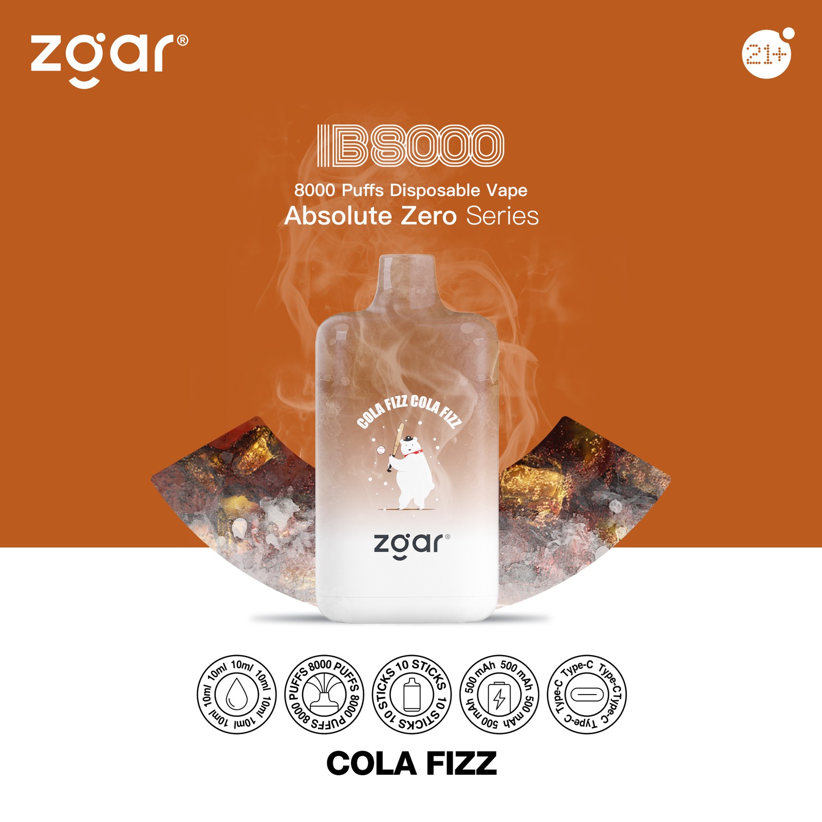 ZGAR ICE BOX 8000 Puffs Original Edition Disposable Vape in Vapeq10 Zgar Ice Box 8000 Puffs Edition Disposable Vape Zgar Ice Box 8000 flavor