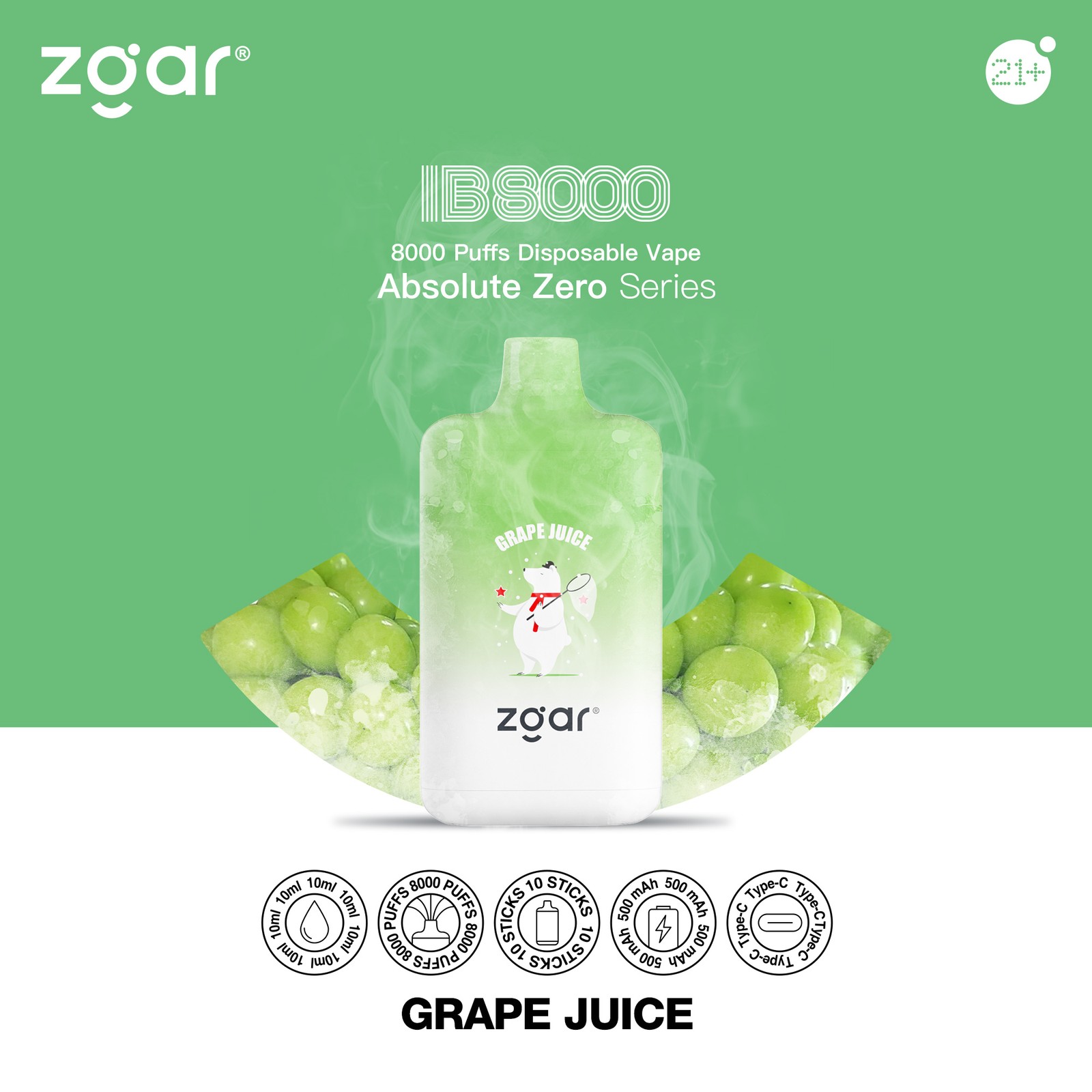 ZGAR ICE BOX 8000 Puffs Original Edition Disposable Vape in Vapeq10 Zgar Ice Box 8000 Puffs Edition Disposable Vape Zgar Ice Box 8000 flavor