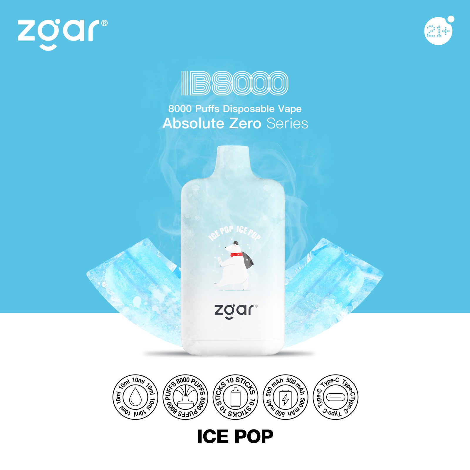 ZGAR ICE BOX 8000 Puffs Original Edition Disposable Vape in Vapeq10 Zgar Ice Box 8000 Puffs Edition Disposable Vape Zgar Ice Box 8000 flavor