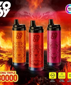 ZOOY King Triple 80000 80K Puffs 3 in 1 Flavors Rechargeable RGB Light Disposable Vape product image
