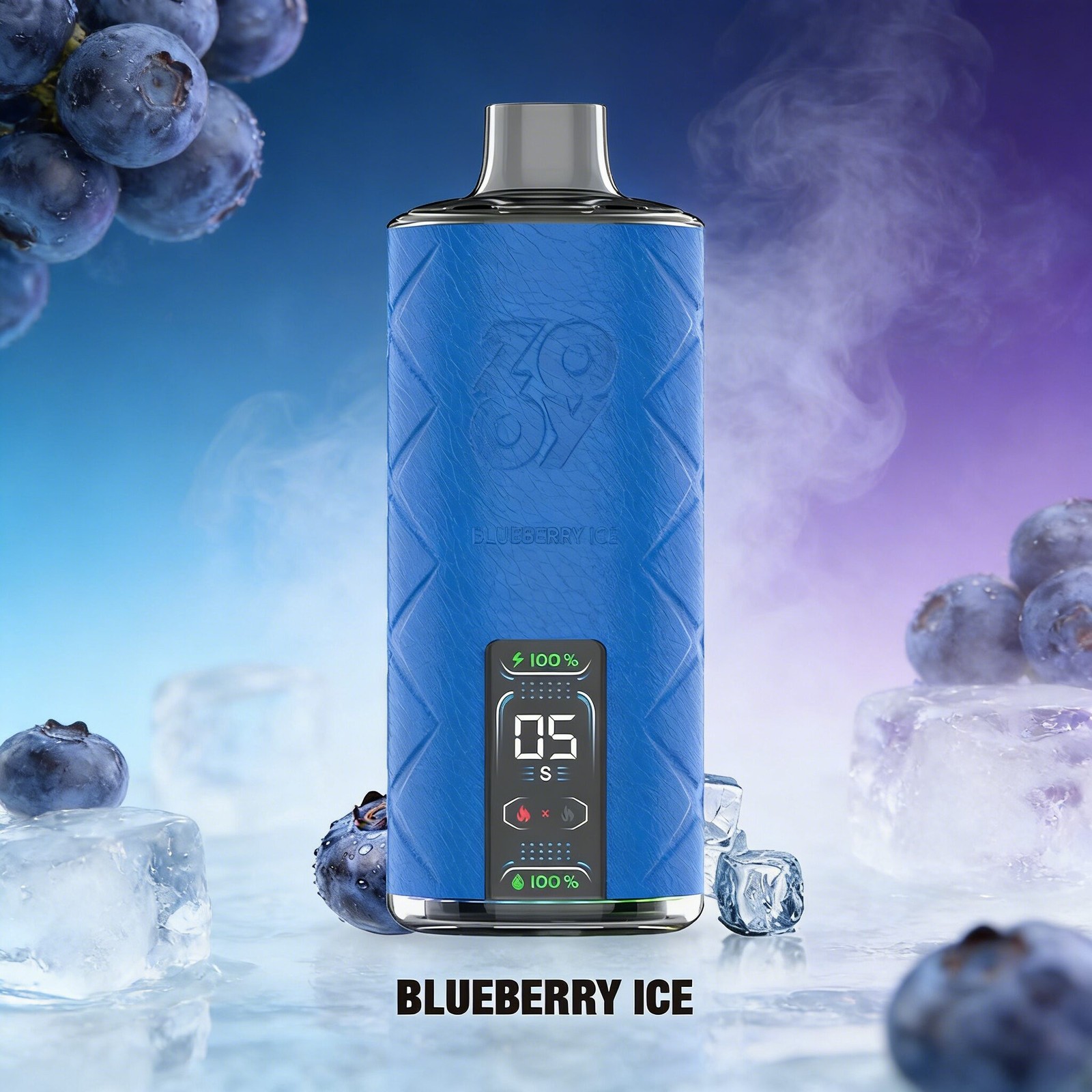 ZOOY Shisha 50000 50K Puffs LED Display& LGB Light Disposable DTL in Blueberry Ice flavor