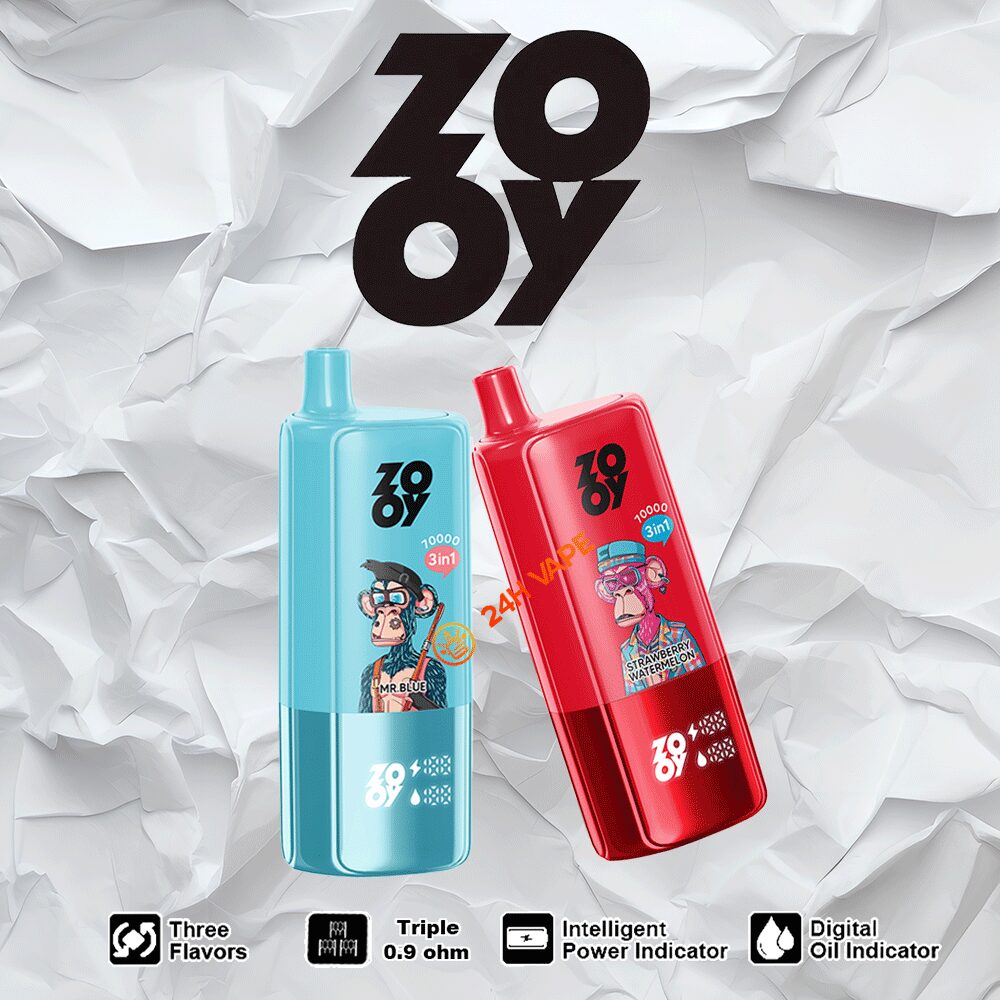 ZOOY Trlple 70000 70k Puffs 3 in 1 Flavors Rechargeable LCD Display Disposable Vape product image