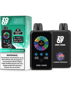 ZOOY ZERO 45000 45K Puffs Adjustable Nicotine LED Display Disposable Vape in Blueberry Watermelon flavor