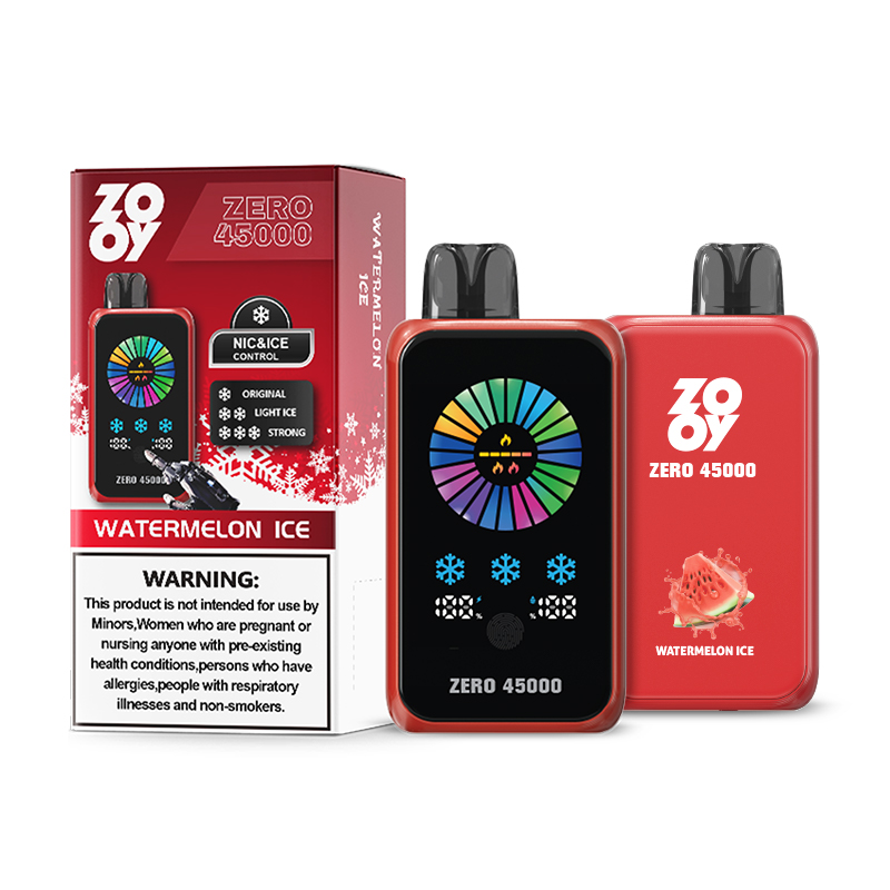ZOOY ZERO 45000 45K Puffs Adjustable Nicotine LED Display Disposable Vape in Watermelon Ice flavor