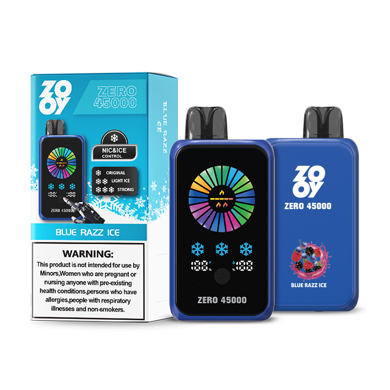 ZOOY ZERO 45000 45K Puffs Adjustable Nicotine LED Display Disposable Vape in zooy zero 45000 45k blue razz ice flavor