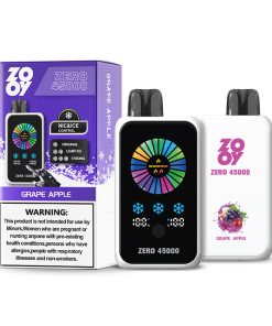 ZOOY ZERO 45000 45K Puffs Adjustable Nicotine LED Display Disposable Vape in zooy zero 45000 45k grape apple flavor