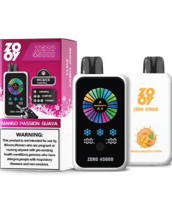 ZOOY ZERO 45000 45K Puffs Adjustable Nicotine LED Display Disposable Vape in zooy zero 45000 45k mango passion guava flavor