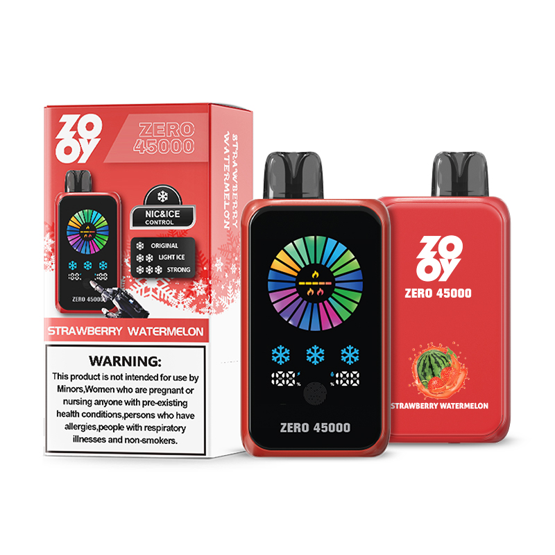 ZOOY ZERO 45000 45K Puffs Adjustable Nicotine LED Display Disposable Vape in zooy zero 45000 45k strawberry watermelon flavor